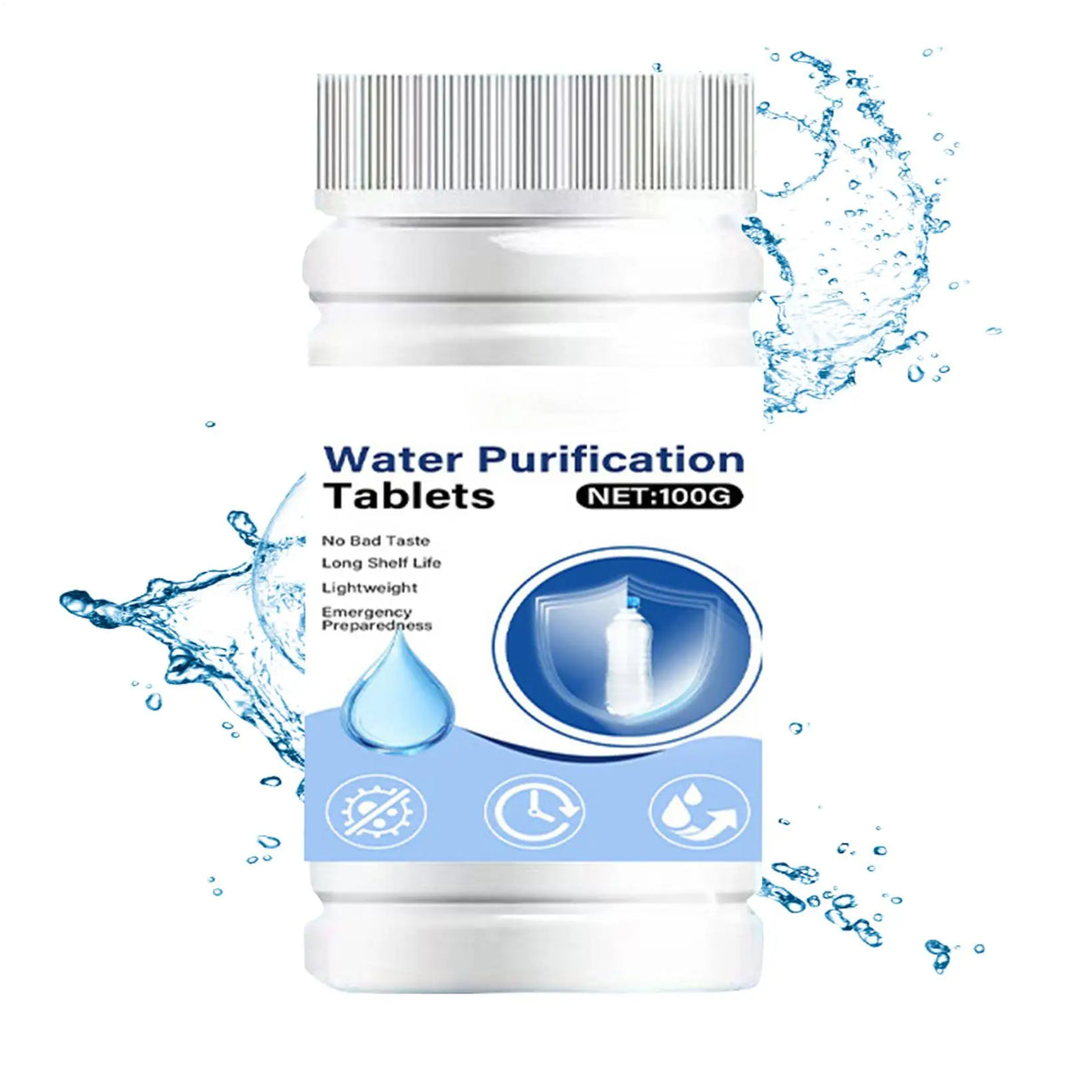 Portable Water Purification Tablets | Camping & Hiking Water Purification Tablets Qme Default Title