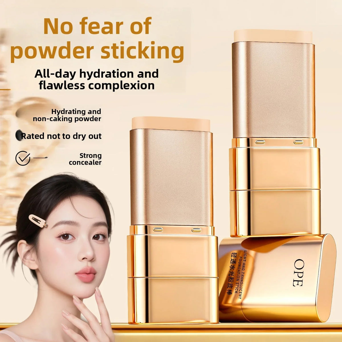Double Ended Foundation & Concealer Stick | Qme Makeup Foundation Concealer Stick Qme