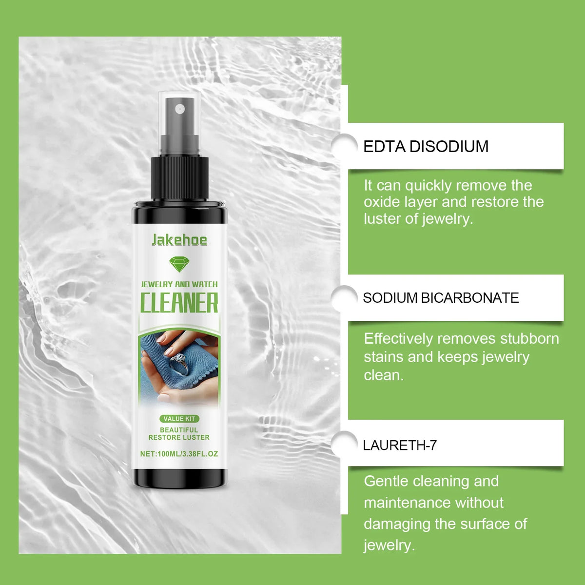 Jewelry Cleaning Spray – Gold, Watch & Gemstone Cleaner Jewelry Cleaning Spray Qme