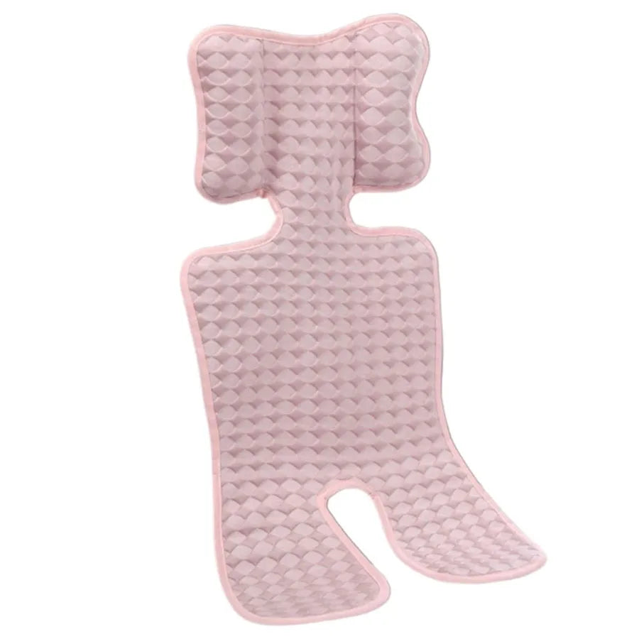 Summer Baby Stroller Seat Mat – Breathable Cotton Cushion Stroller Seat Cushion Qst Pink