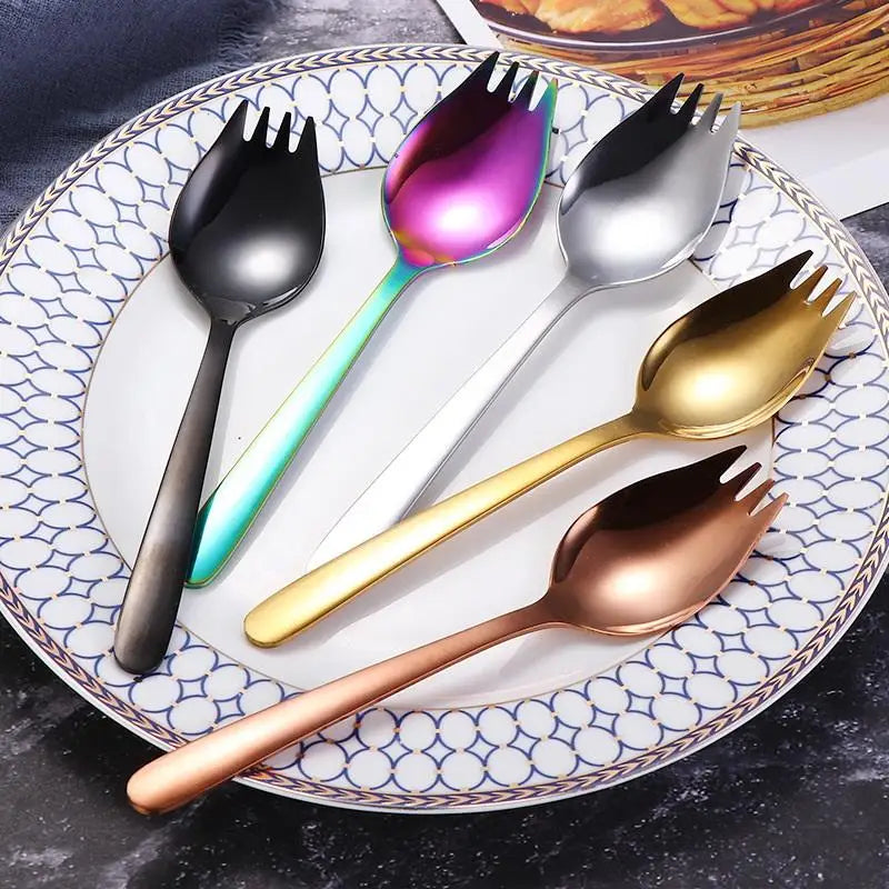 Stainless Steel Portable Cutlery Set – Spoon, Fork & More Portable Cutlery Set Qme