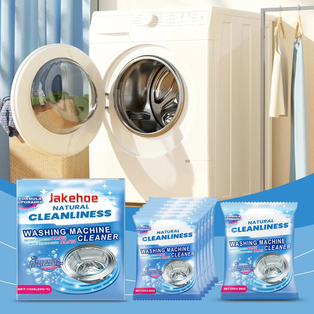 Washing Machine Cleaning Powder – Remove Dirt, Mold & Odor Washing Machine Cleaner Qme