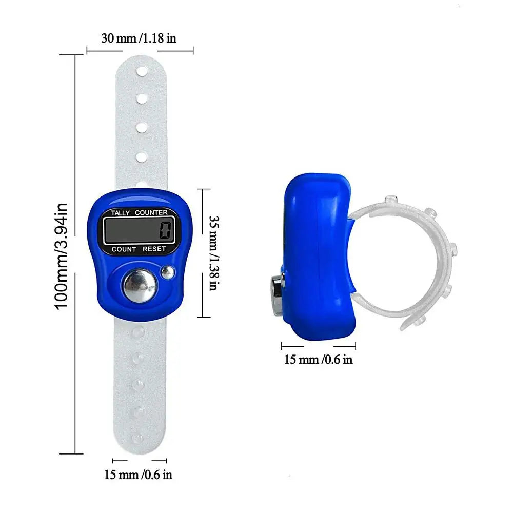 Electronic Finger Tally Counter LCD Digital Resettable Digital Tally Counter Qme 1pc Random Color