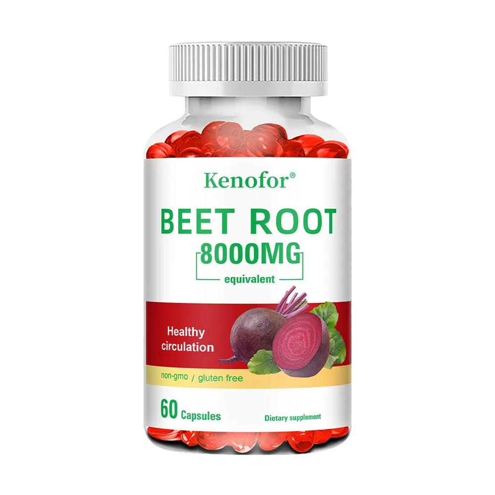 VITALXTRA Beetroot Capsules – Vegan Antioxidant & Energy Support Herbal Supplement Qst 60 count-1 bottle