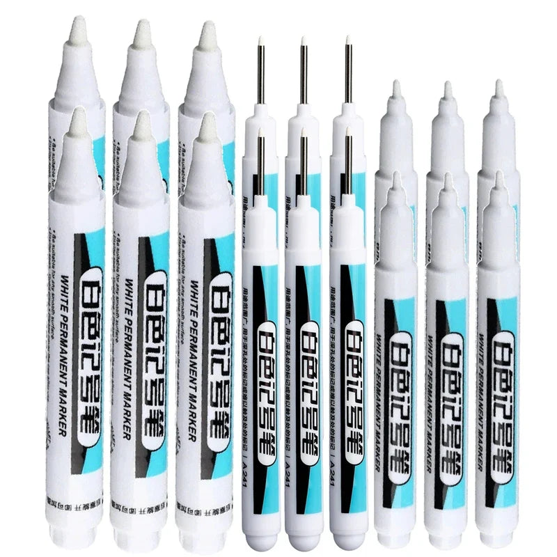 White Permanent Paint Marker Pens | 0.7mm Waterproof Tip