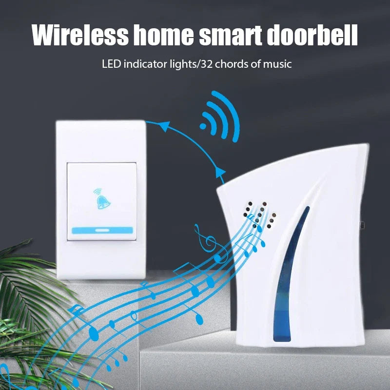 Wireless Doorbell with 36 Songs & Remote Control – 2 Colors Wireless Doorbell Qme