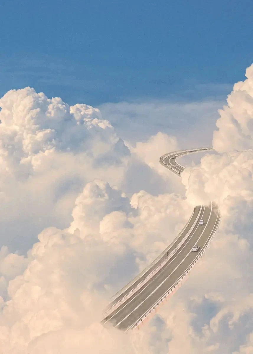 Whimsical Cloud People Canvas Wall Art Print – Modern Décor Canvas Wall Art Qst