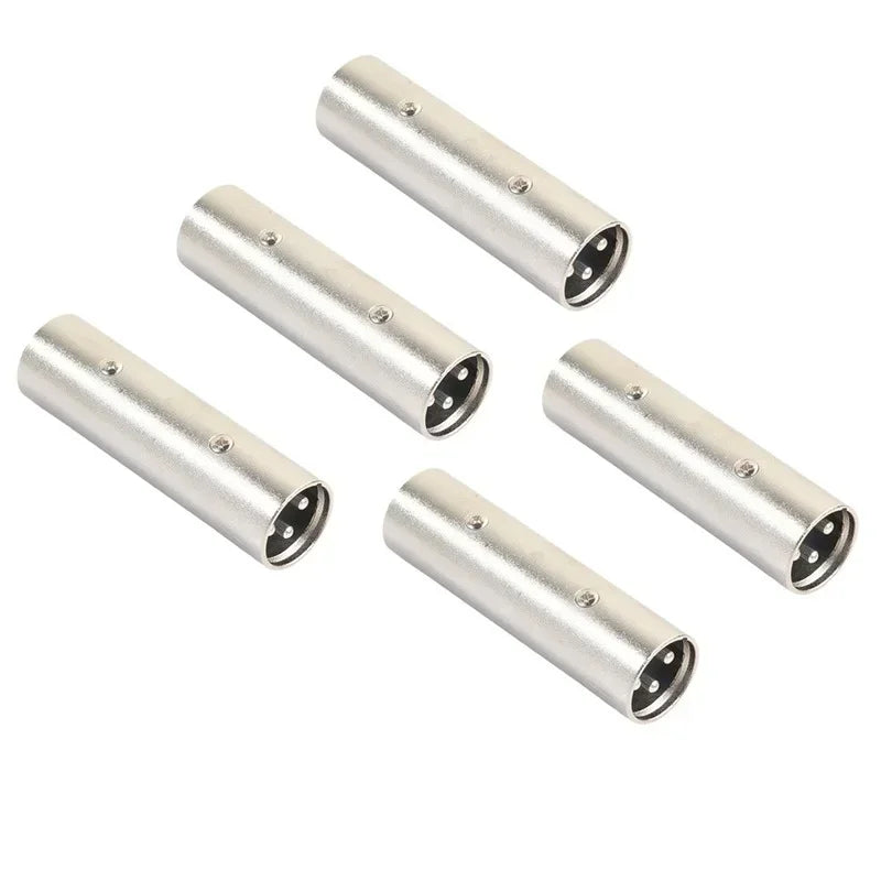3-Pin XLR Male Mic Plug Connector – Zinc Alloy Audio Adapter XLR Mic Connector Qme 5pcs