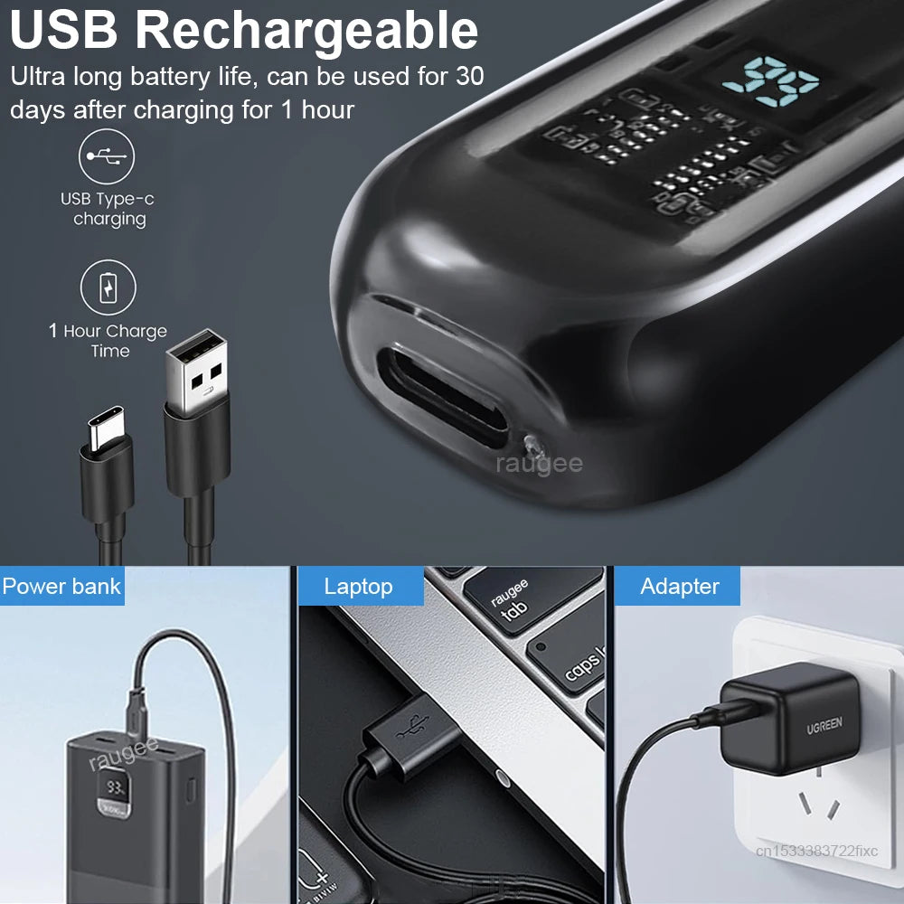 Electric Nose & Ear Hair Trimmer – USB Rechargeable for Men Nose Hair Trimmer Qst