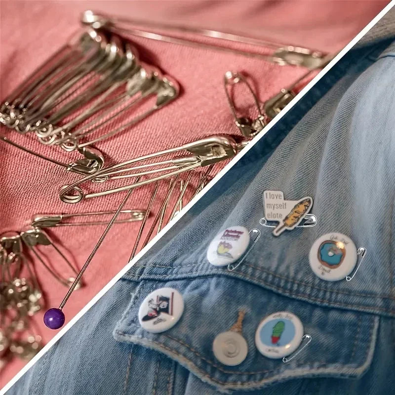 260-Piece Assorted Safety Pins Set – Large & Small Sewing Pins Sewing Safety Pins Qme