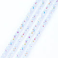Faceted AB Crystal Glass Rondelle Beads – 110pcs per Strand Jewelry Making Beads Qme Color 5 3mm-110pcs