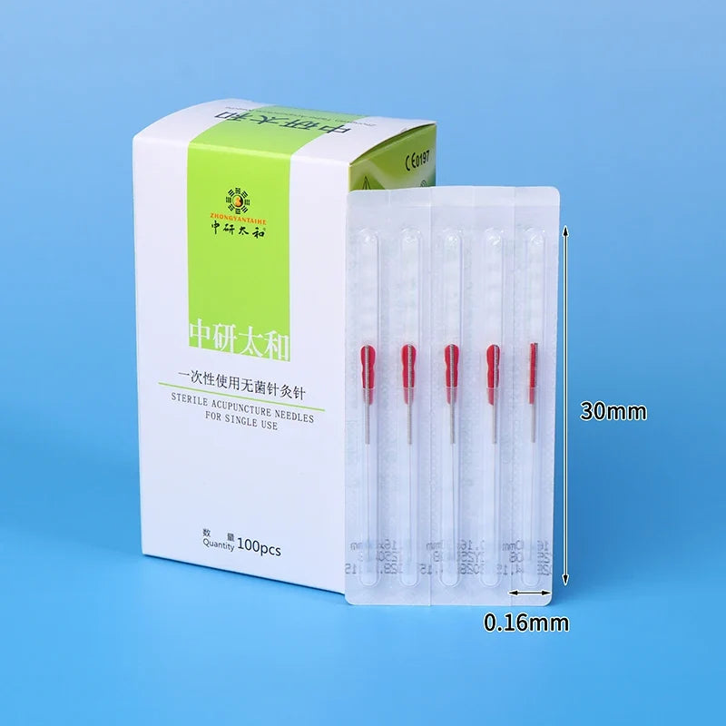 Disposable Sterile Acupuncture Needles 100pcs with Guide Tube Acupuncture Needles Qme D