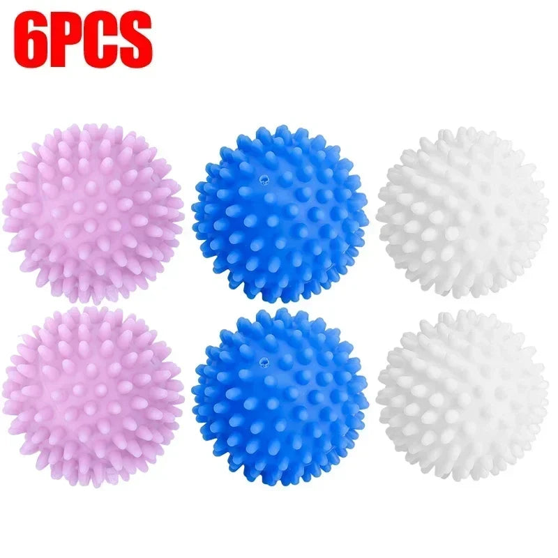 Reusable Anti-Winding Laundry Dryer Balls | 11 Colors, 6.5cm Laundry Dryer Balls Qme Mixed 6pcs