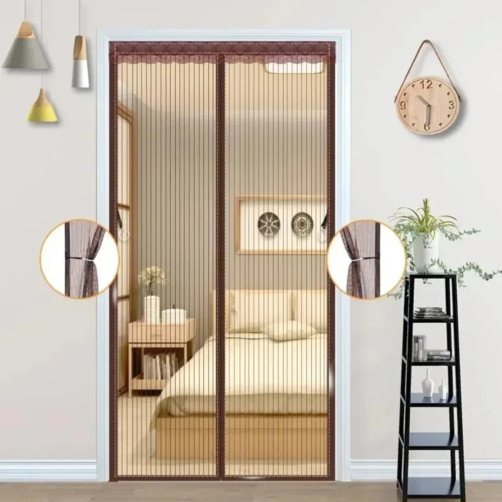 Magnetic Screen Door Curtain – Auto-Close Mosquito Mesh Net Magnetic Screen Door Qme