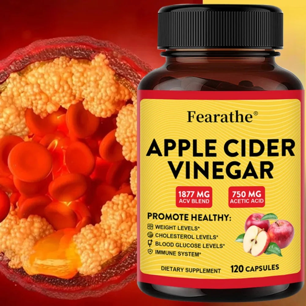 Apple Cider Vinegar Capsules 1877mg – Zinc & Vitamin D3 Vitamin Supplement Qst