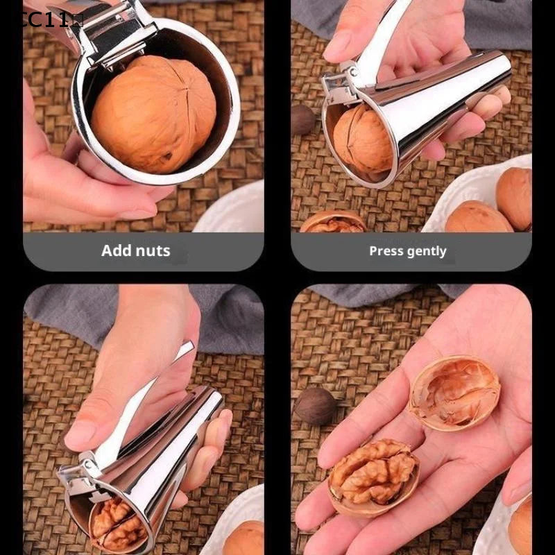 Stainless Steel Nutcracker – Hazelnut & Walnut Shell Opener Tool Nutcracker Tool Qme