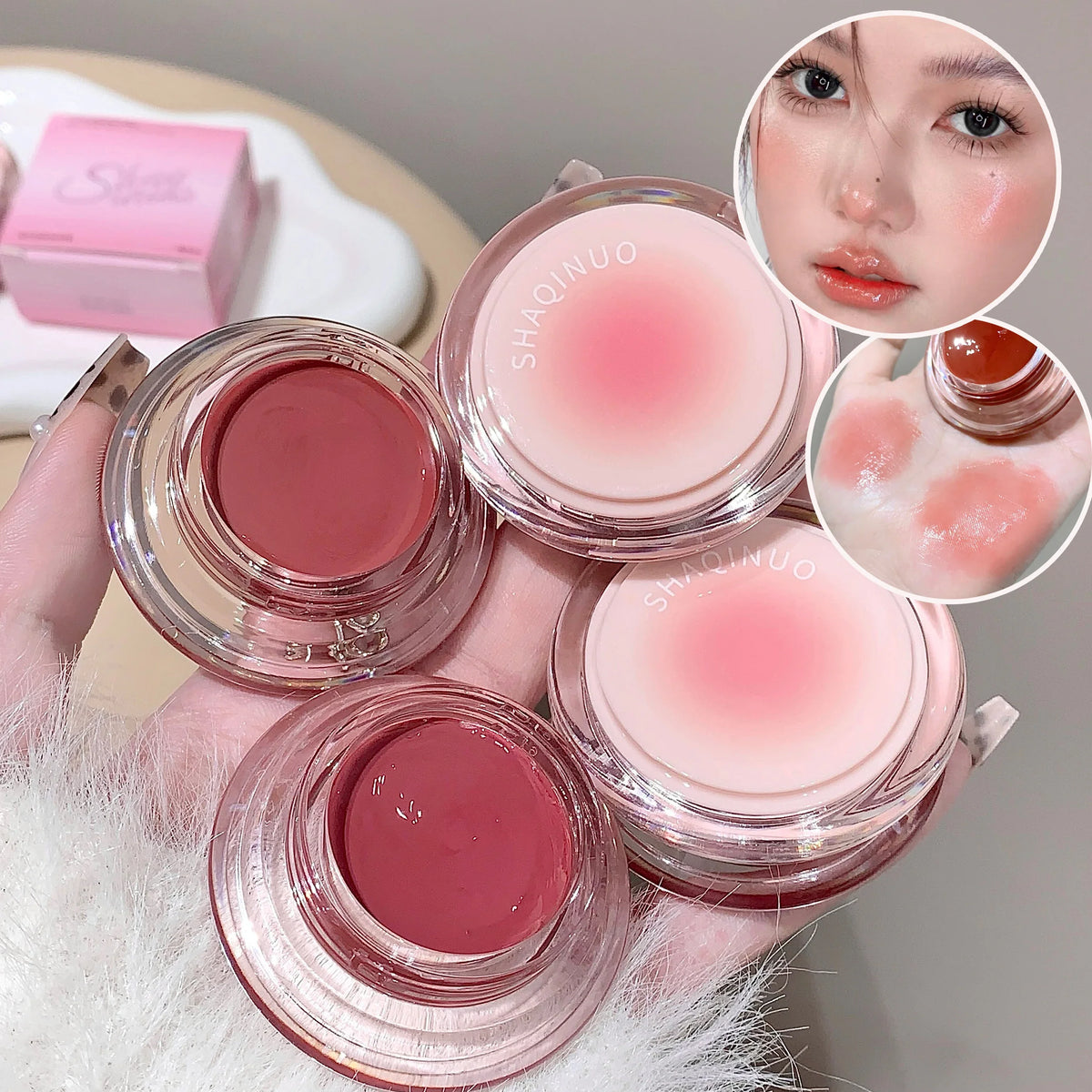 SHAQINUO Multi-Use Lip & Cheek Balm – Dewy Finish Lip & Cheek Balm Qme