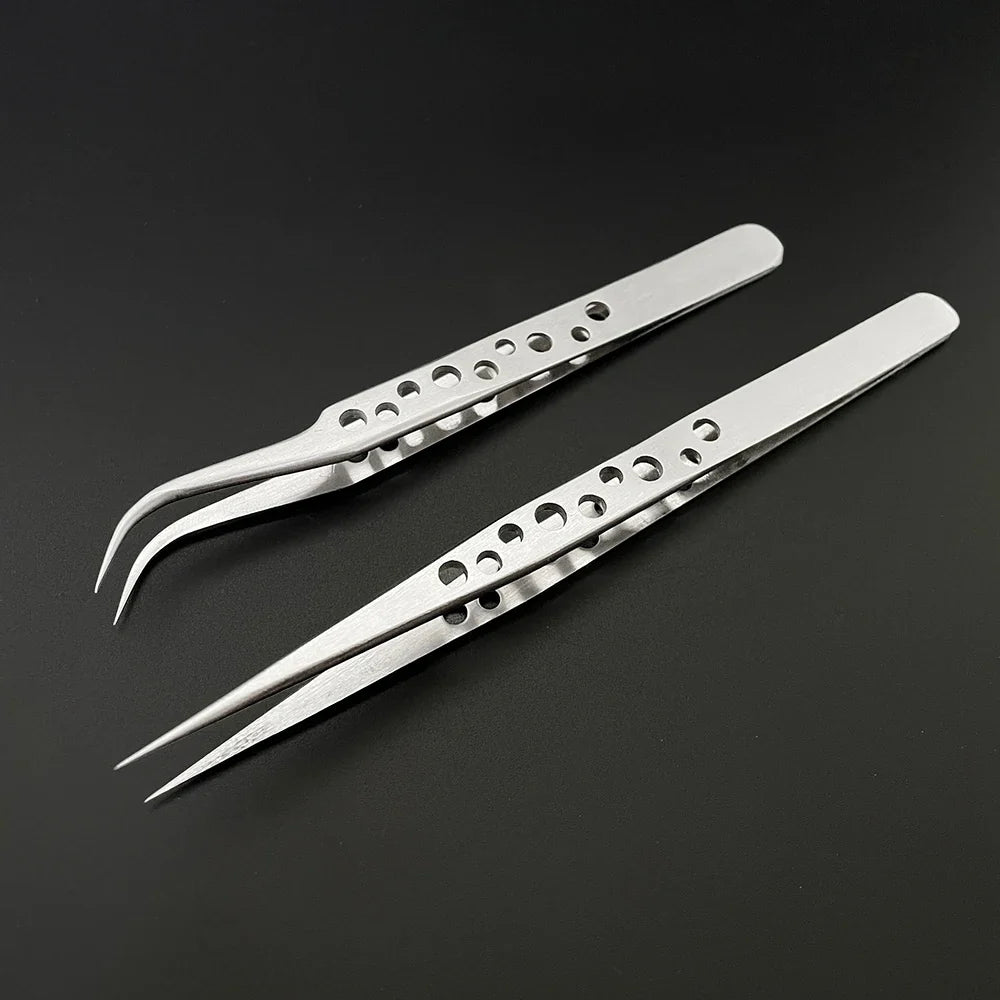 Anti-Static Precision Tweezers | Curved & Straight, 7 Tip Types Precision Tweezers Qme