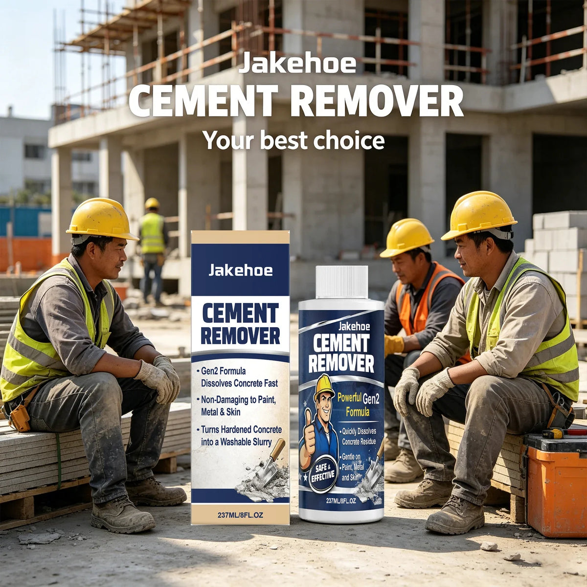 JAKEHOE Cement & Mortar Remover – Fast Concrete Dissolver Cement & Mortar Remover Qme