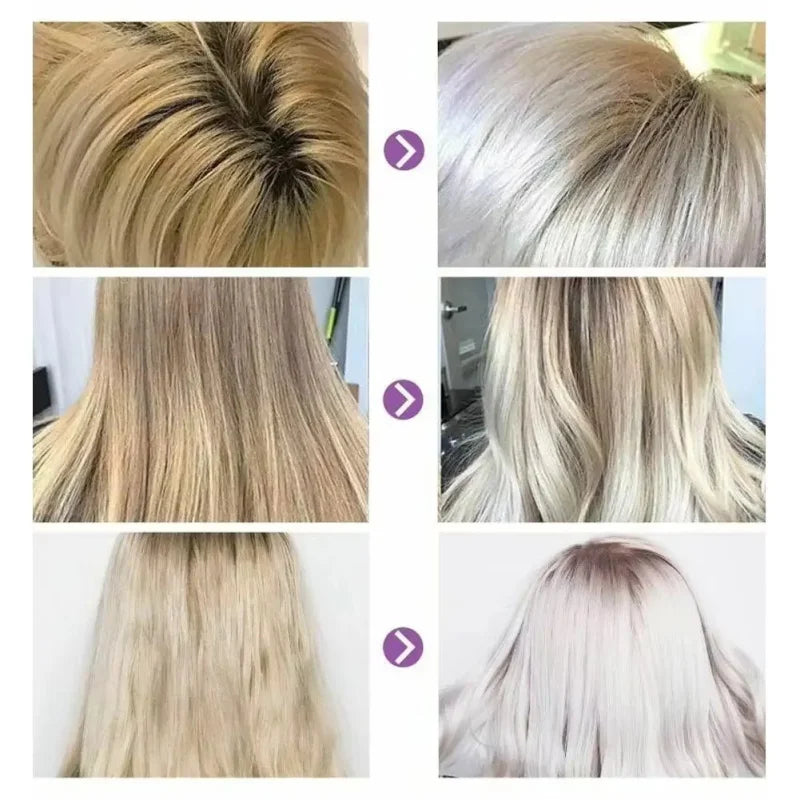 Color-Fixing Purple Shampoo for Gray & Bleached Hair Hair Toning Shampoo Qme
