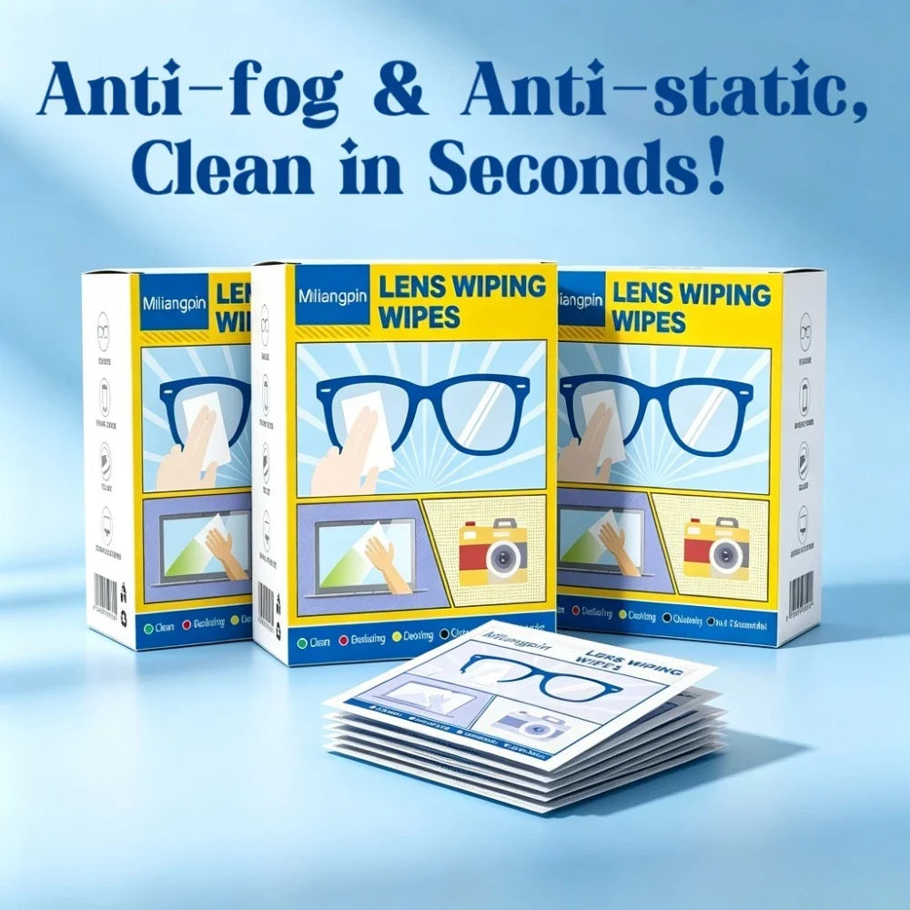 Anti-Fog Glasses Cleaning Wipes – Individually Wrapped Lens Cleaning Wipes Qme