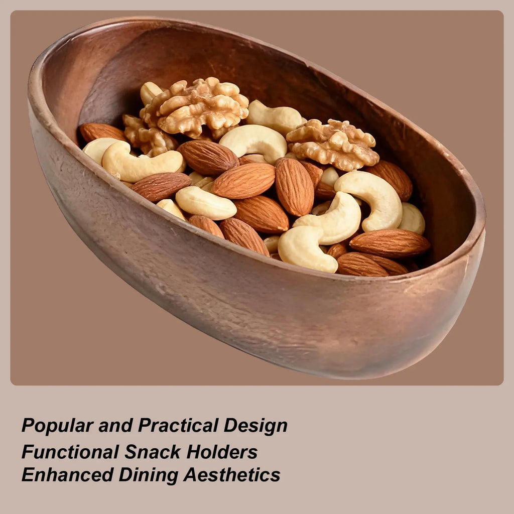 Boat Shape Wooden Serving Tray for Fruit, Nuts & Snacks Wooden Serving Tray Qme China Mainland
