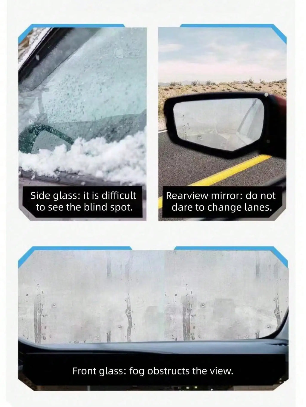Anti-Fog Coating Agent – Windshield, Mirror & Helmet Lens Anti-Fog Car Coating Qme