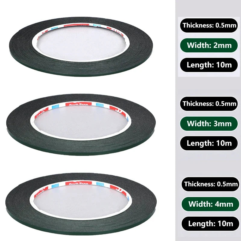 Double-Sided PE Foam Tape for LCD Screens & Frameless Displays Double-Sided Foam Tape Qme