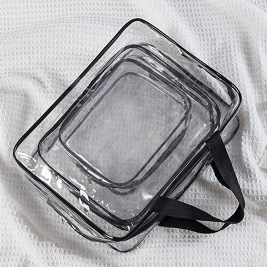 Clear PVC Travel Makeup Bag | Waterproof Transparent Organizer Travel Makeup Bag Qme