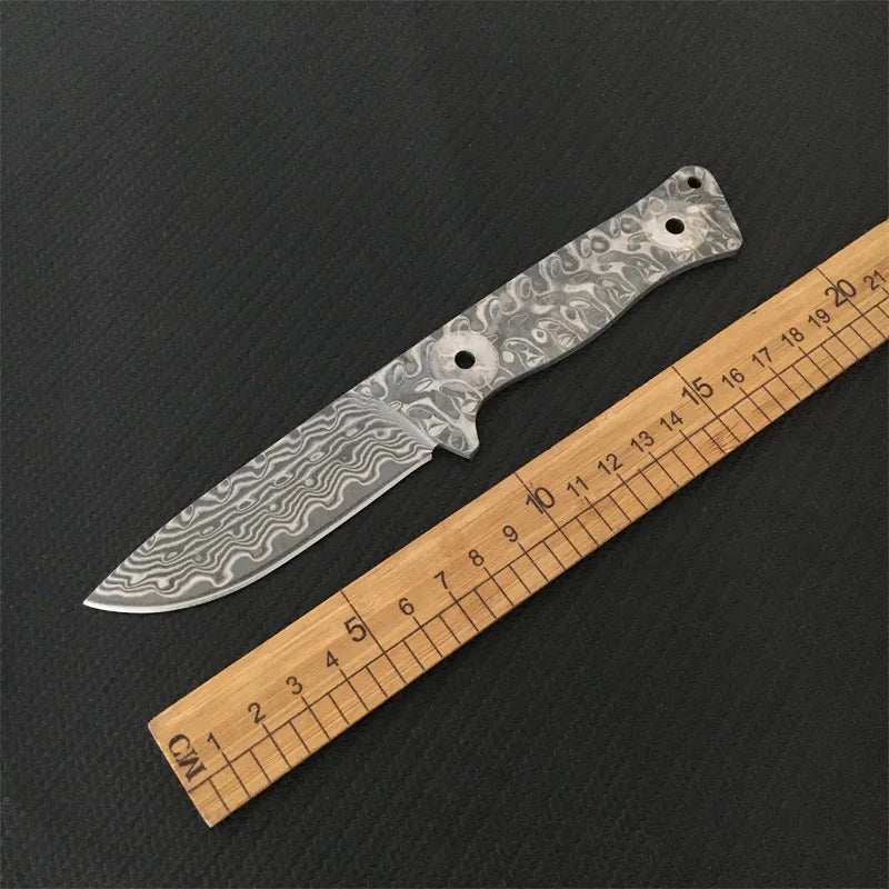 Swayboo VG10 Damascus Steel Knife Blank – DIY Fixed Blade Knife Blank Qst