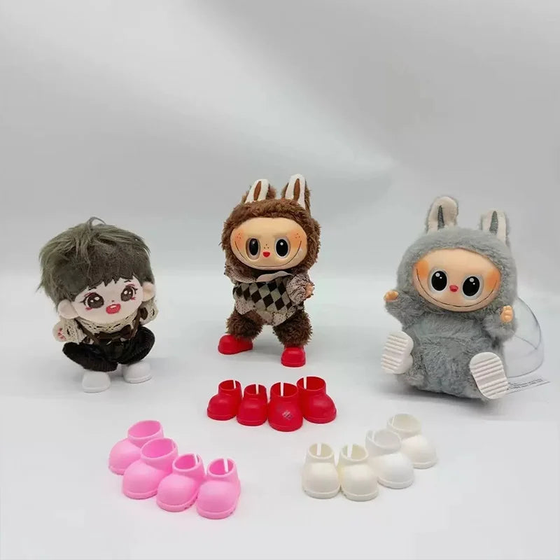 Labubu Doll Shoes 8 Pairs – Multicolor Silicone Accessories Doll Shoe Accessories Qme