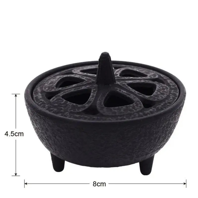 Mini Cast Iron Incense Burner & Sage Smudge Pot Incense Burner Qme A1