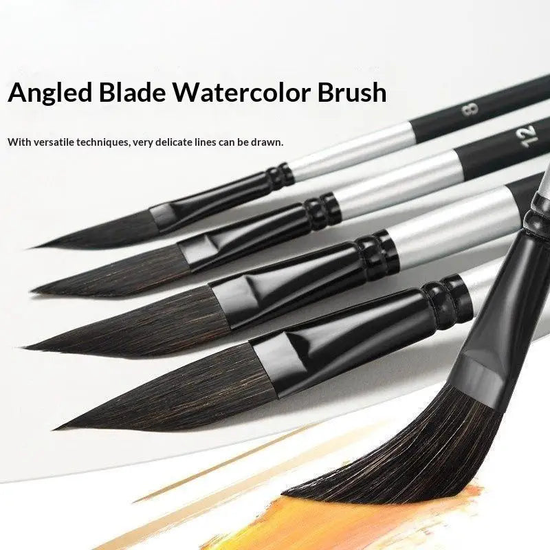 Professional Gouache & Watercolor Paint Brush – Nylon Bristles Watercolor Paint Brush Qme