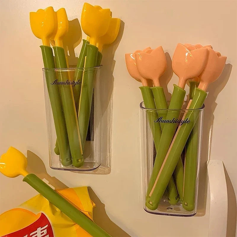 Tulip Bag Sealer Clips with Magnetic Storage Box – 5 Pack Bag Sealer Clips Qme