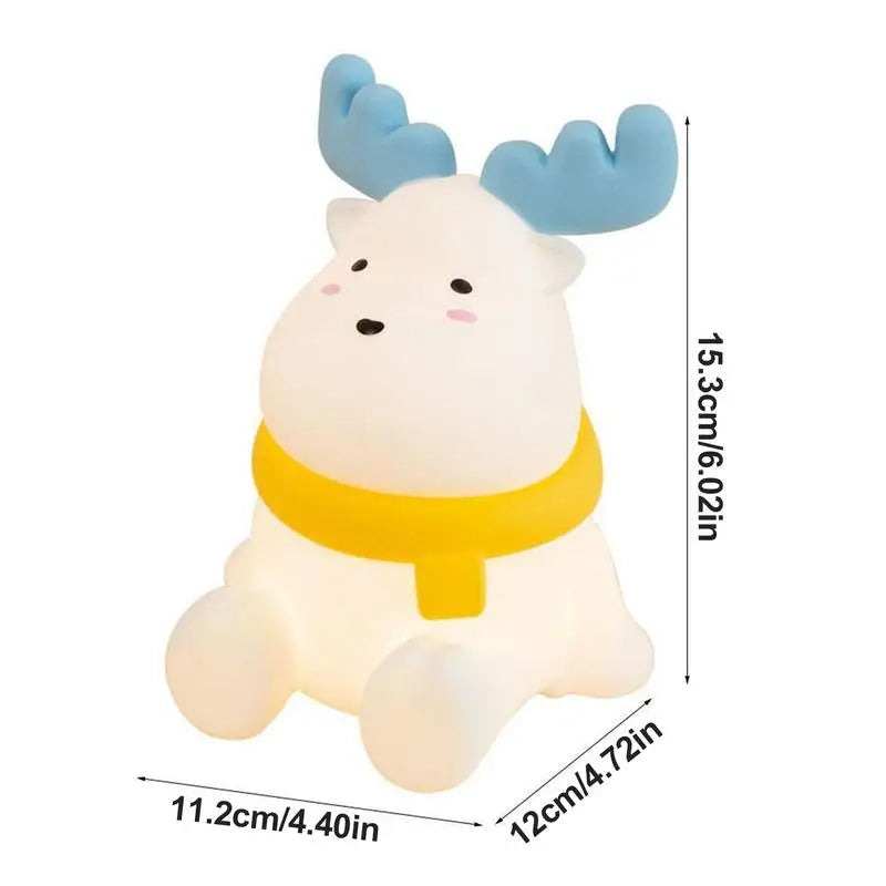 Reindeer Silicone Night Light – Dimmable Kids Elk Lamp Kids Night Light Qme
