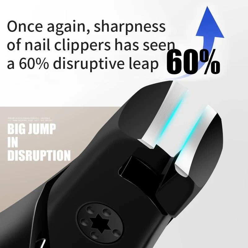 Large Anti-Splash Nail Clipper for Thick Nails – Stainless Steel Nail Clipper Qme