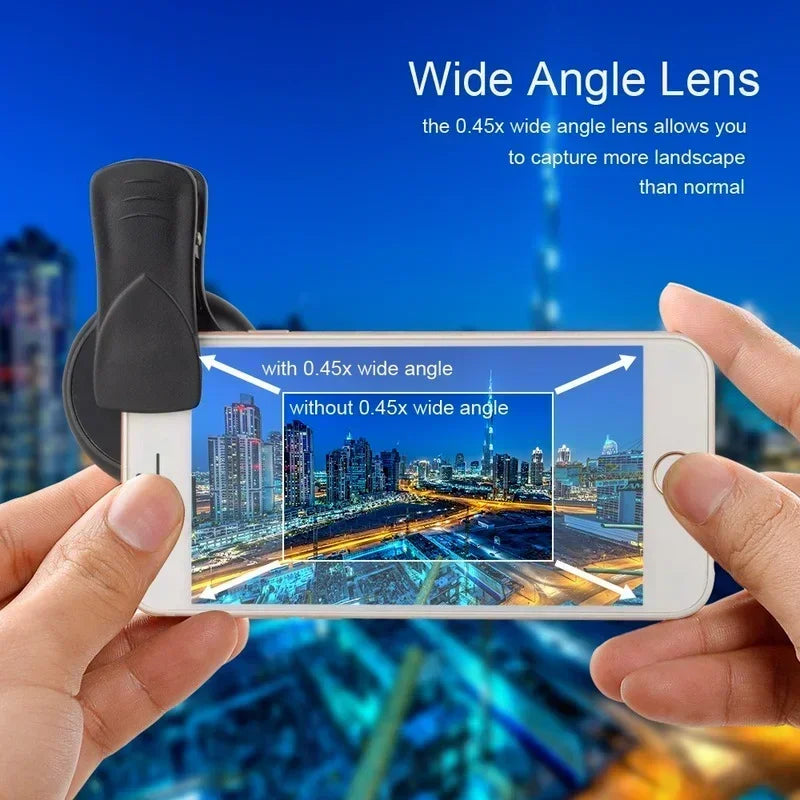0.45x Wide Angle & 12.5x Macro HD Phone Camera Lens Kit Phone Camera Lens Qme