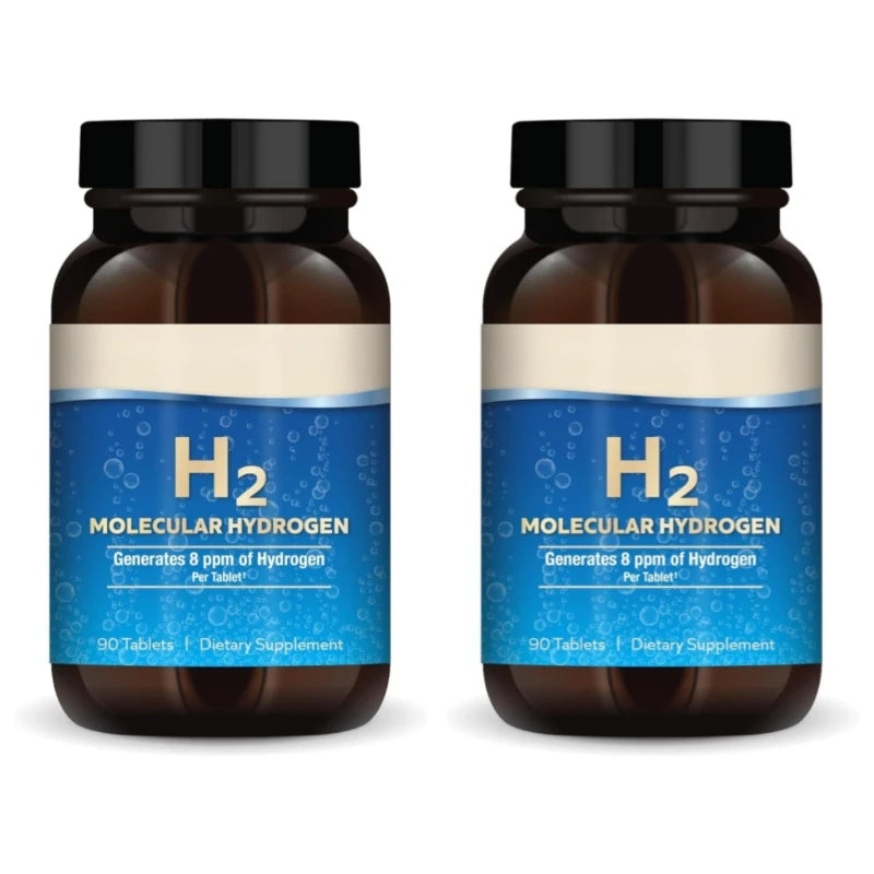 H2 Molecular Hydrogen Tablets with Magnesium 90ct GMO Free Hydrogen Supplement Qst 2 bottles-180 pieces