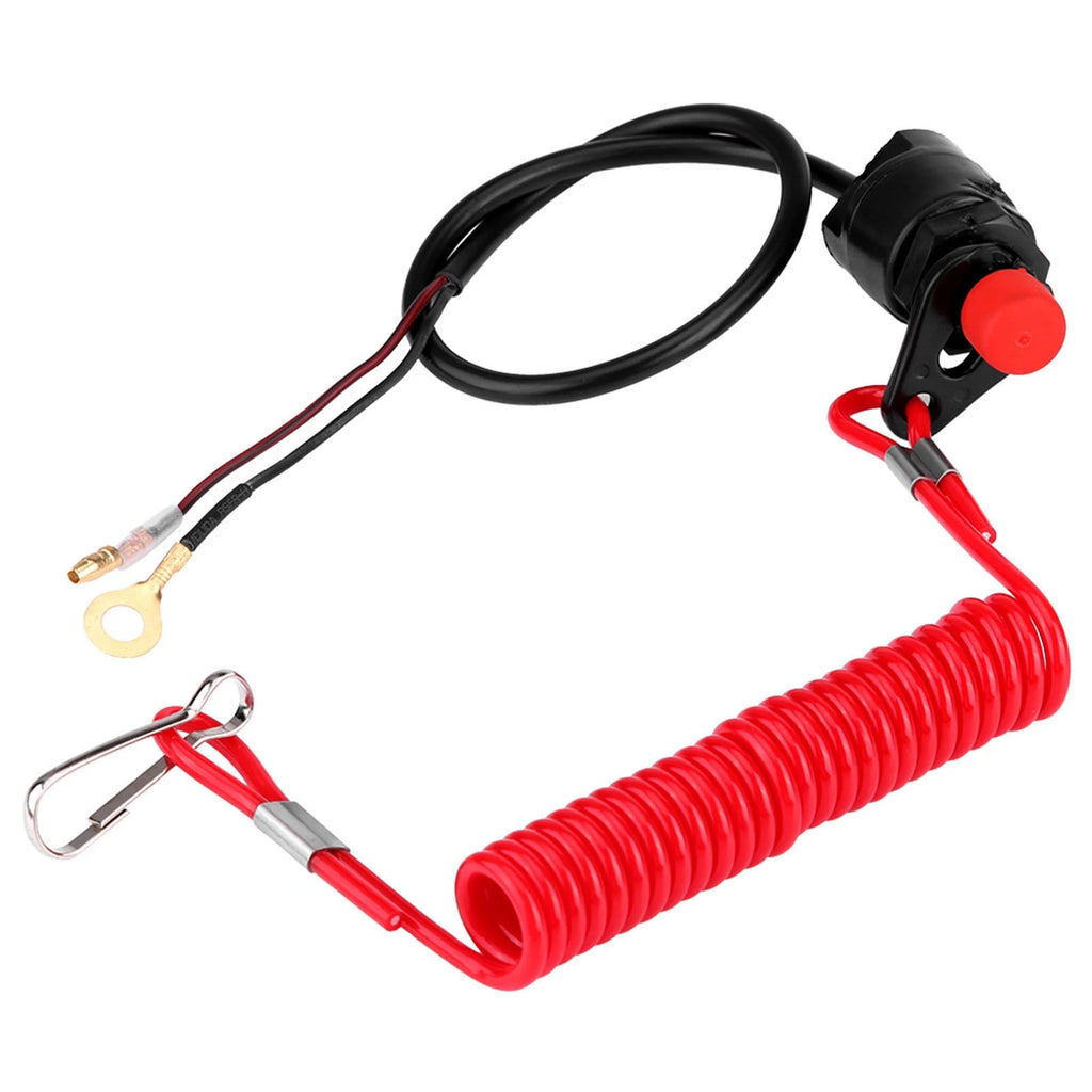 Engine Kill Switch with Safety Tether Lanyard – ATV Motorcycle Engine Kill Switch Qst 50CM