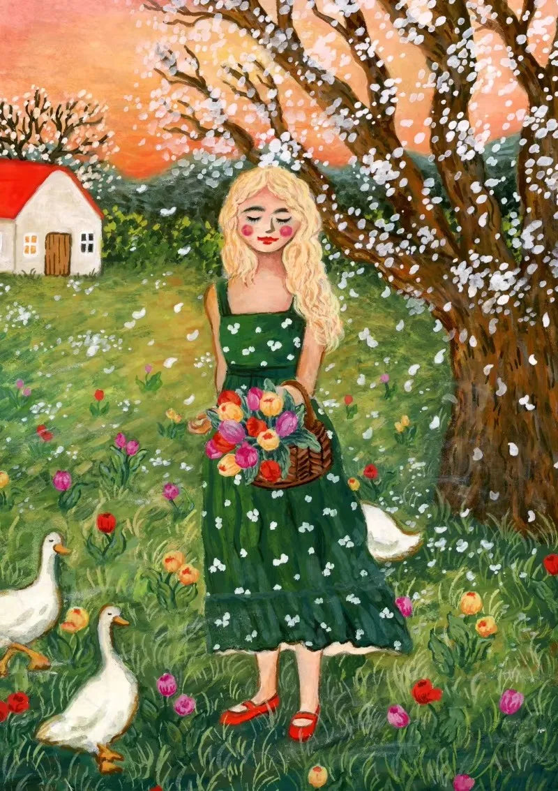 Vintage Farmhouse Forest Animal Canvas Wall Art Poster Print Canvas Wall Art Qst 26 50x70cm Unframed
