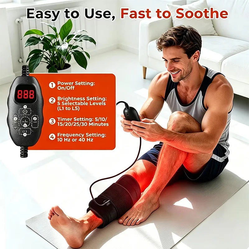 140 LED Red Light Therapy Belt 660nm 850nm Near Infrared Light Therapy Belt Qst