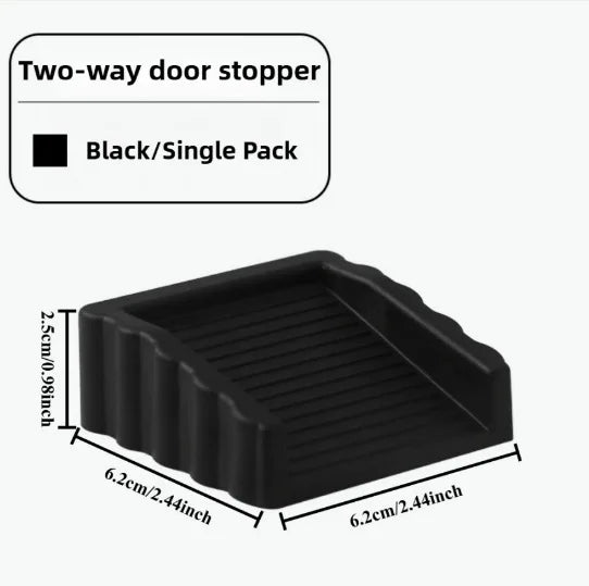 Silicone Under Door Draft Stopper & Wall Protector Anti-Pinch Door Draft Stopper Qme black