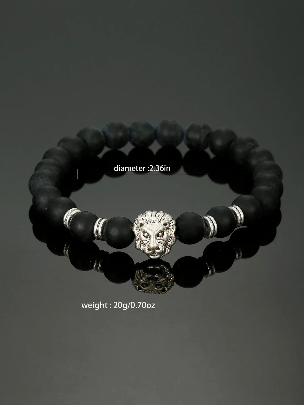 Men's Quartz Watch & Lion Head Bracelet Set | Metal Strap Watch & Bracelet Set Qme