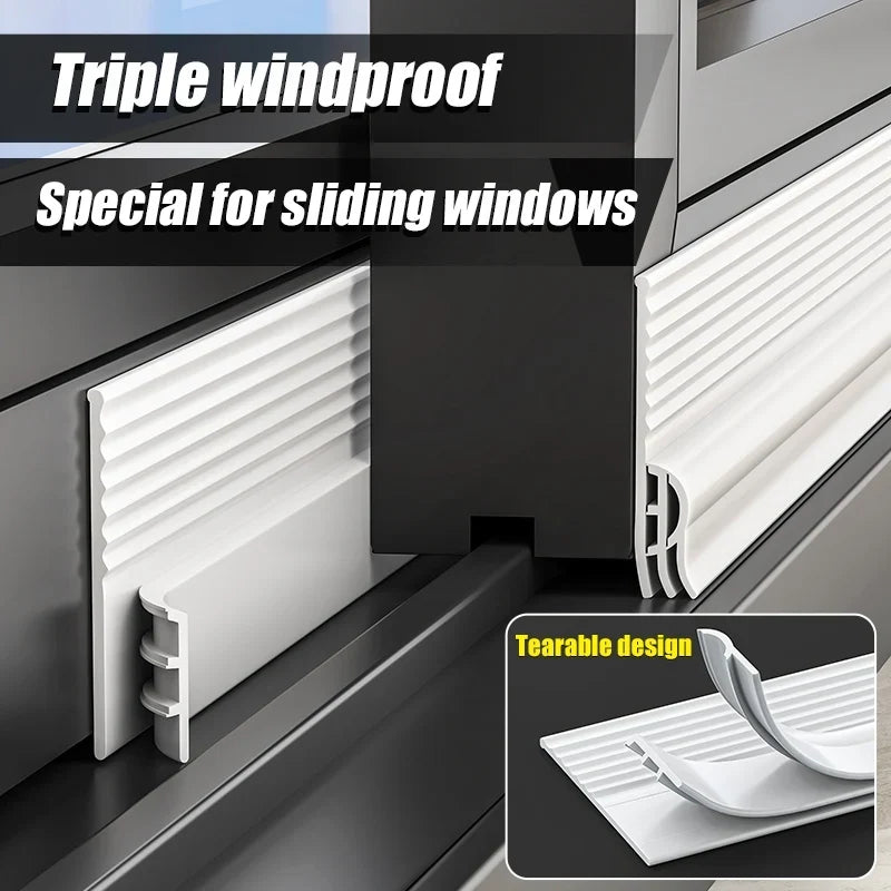 TPE Triple Window Door Seal Strip – Windproof & Dustproof 2M/4M Window Door Weatherstrip Qme