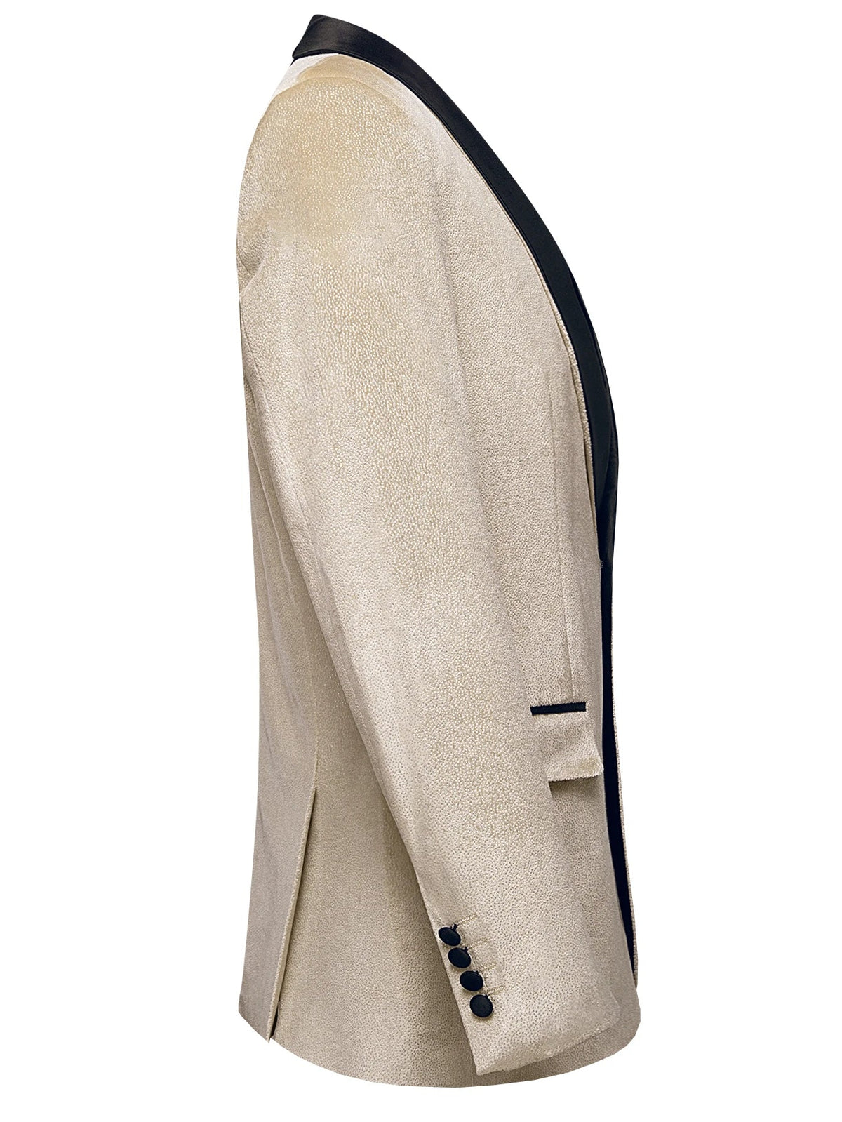 Men's Champagne Shawl Lapel Tuxedo Blazer | Single Breasted Tuxedo Blazer Qme