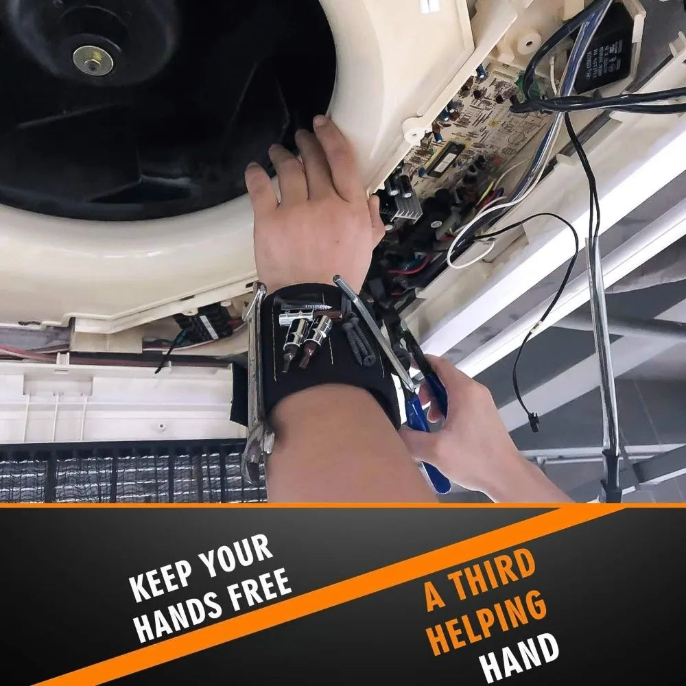 Magnetic Wristband Tool Holder – Adjustable Wrist Belt Magnetic Wrist Tool Holder Qme