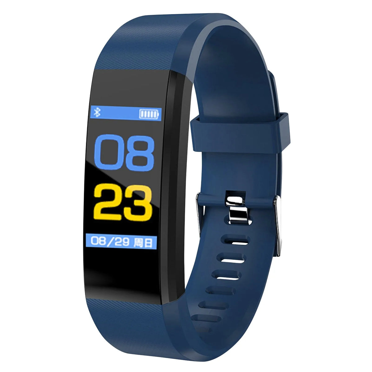Waterproof Smart Fitness Bracelet – Sleep & Heart Rate Tracker Smart Fitness Bracelet Qme Blue