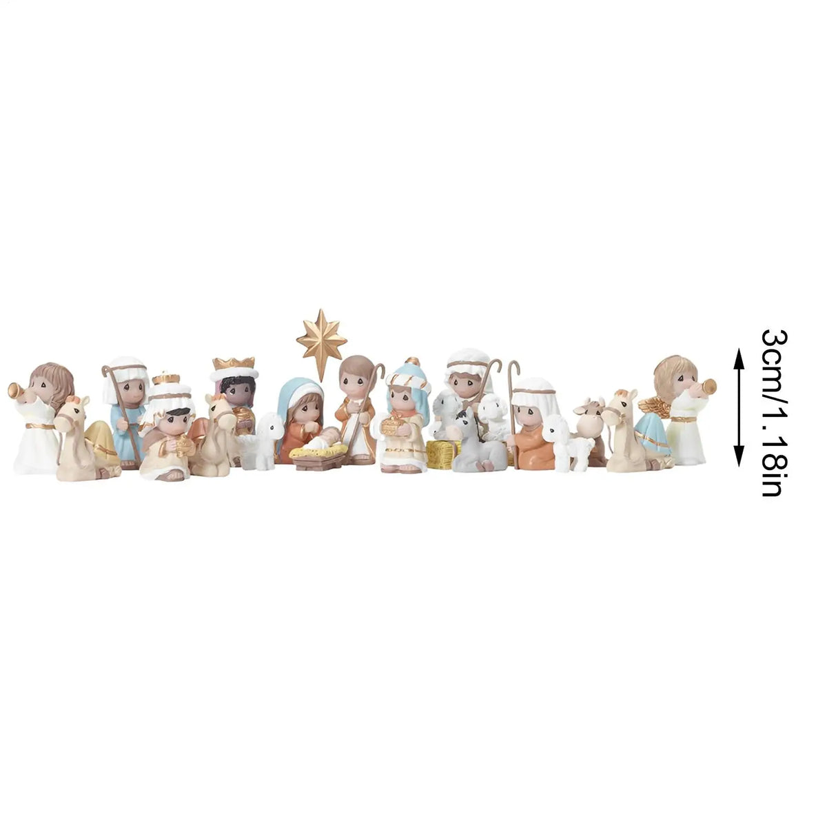 Classic Nativity Scene Figures – Religious Resin Christmas Set Nativity Figurine Set Qme