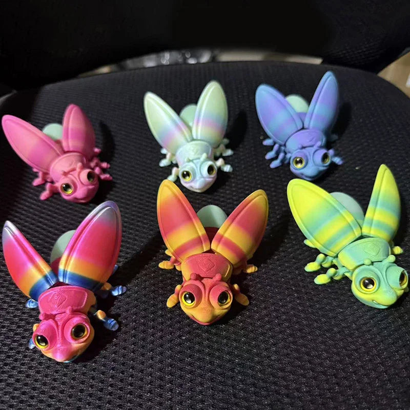3D Luminous Firefly Figurine Refrigerator Magnets | Glowing Decor Decorative Figurine Magnet Qme