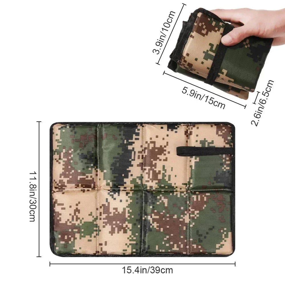 Waterproof Folding Sitting Pad – Oxford Cloth Hiking Beach Mat Folding Sitting Pad Qme